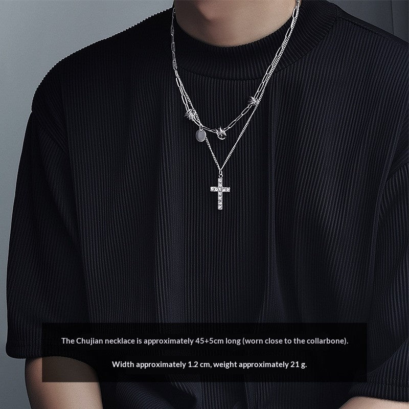 Mens Titanium Steel Necklace That Wont Fade Simple Versatile Jewelry