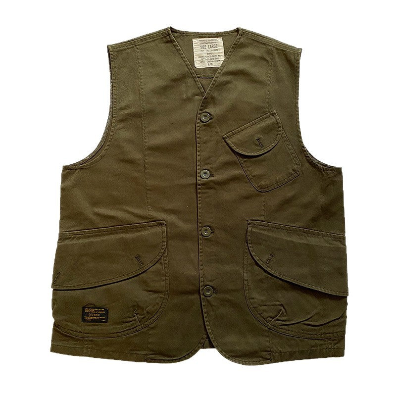 Mens Retro Short Casual Work Vest