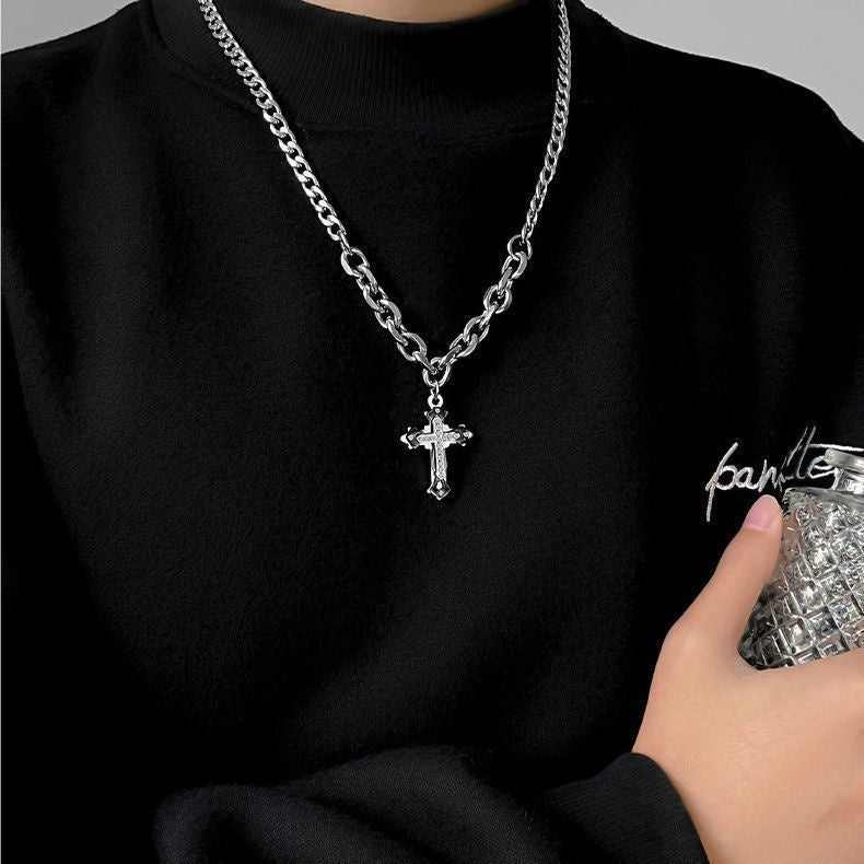 Mens Titanium Steel Necklace That Wont Fade Simple Versatile Jewelry