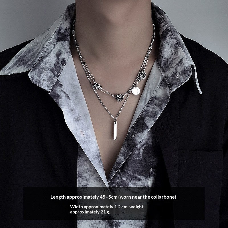 Mens Titanium Steel Necklace That Wont Fade Simple Versatile Jewelry