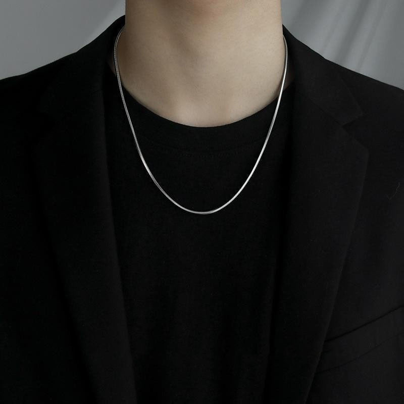 Mens Titanium Steel Necklace That Wont Fade Simple Versatile Jewelry